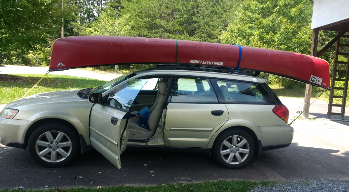 My car packed ready for a road trip