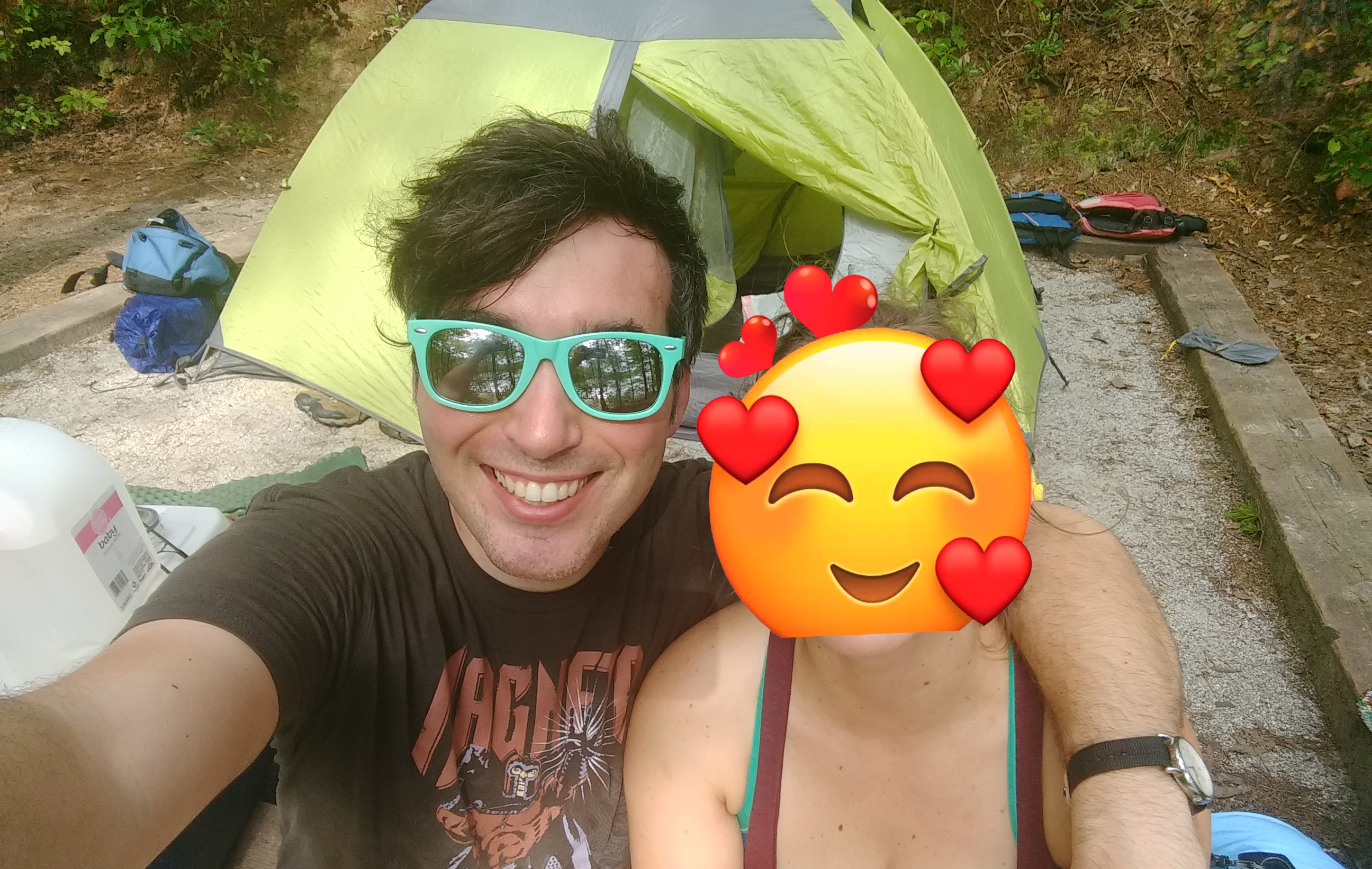 Our campsite selfie